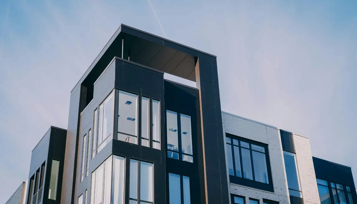Modern residential building facade